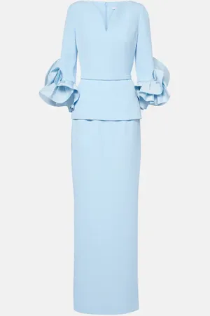 Safiyaa Clemence ruffled crÃªpe gown