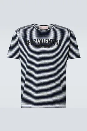 VALENTINO Chez striped jersey T-shirt