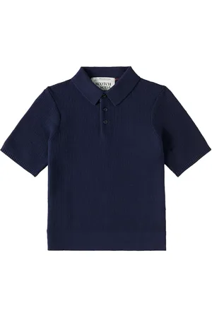 Scotch&Soda Waffle-knit cotton polo shirt