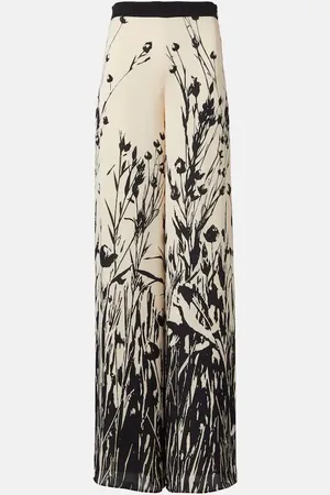 Loro Piana Kristofer printed silk wide-leg pants