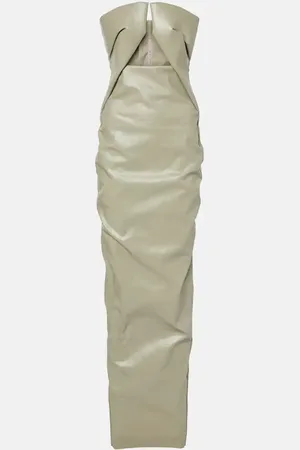 Rick Owens Prong cut-out coated denim gown