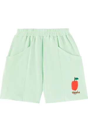 Jelly Mallow Apple waffle-knit cotton shorts