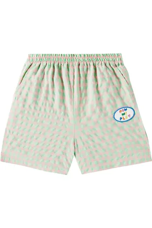Jelly Mallow Play checked cotton-blend shorts