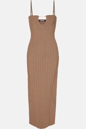 Jacquemus Sierra ribbed-knit midi dress