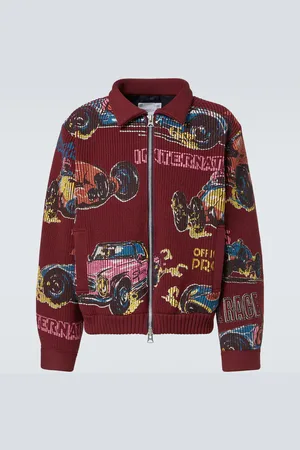 SACAI Car Race zip-up sweater