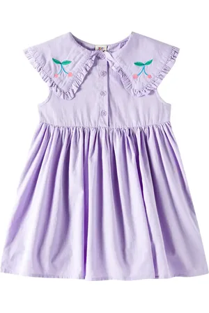 Jelly Mallow Cherry pleated cotton dress