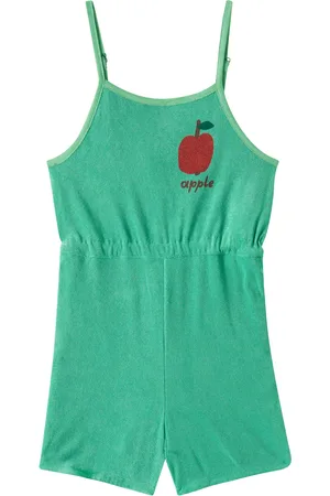 Jelly Mallow Apple cotton-blend playsuit