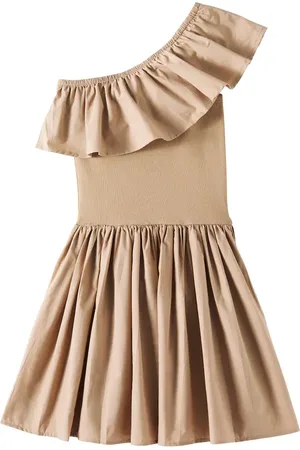 Molo Chloey ruffled asymmetric cotton dress
