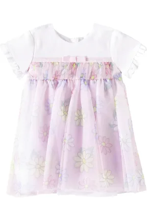 MONNALISA Baby floral tulle dress