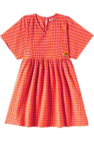 Bobo Choses Checked cotton-blend dress