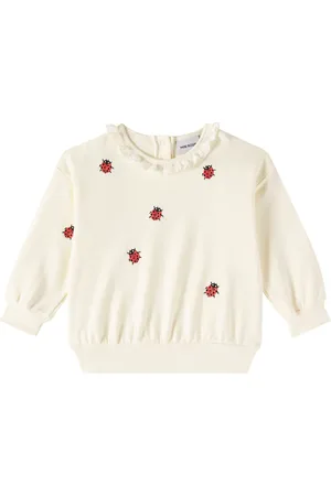 Mini Rodini Ladybugs embroidered cotton sweater