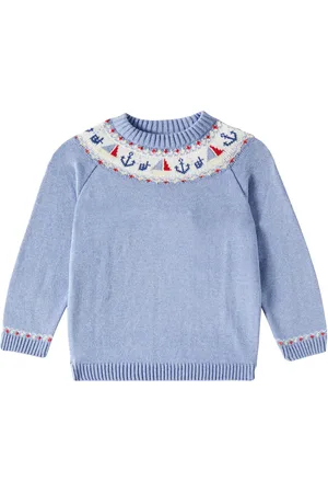La Coqueta Maritimo intarsia cotton sweater