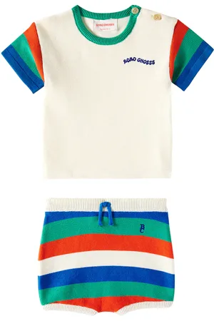 Bobo Choses Colorblocked cotton shorts