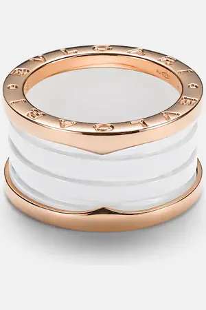 Bvlgari B.zero1 18kt rose and ceramic ring