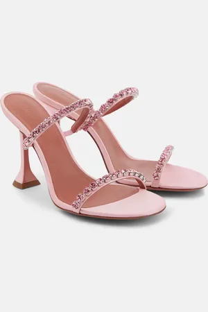 Amina Muaddi Gigi 95 embellished satin sandals