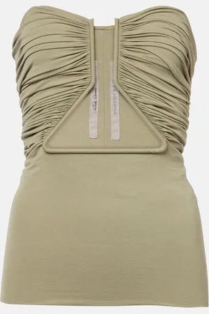 Rick Owens Hollywood gathered jersey top