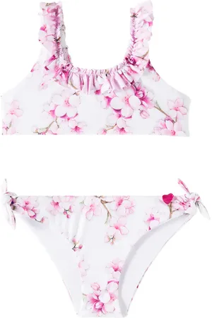 MONNALISA Ruffled floral bikini