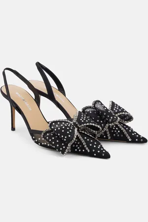 Mach & Mach Le Cadeau embellished mesh slingback pumps