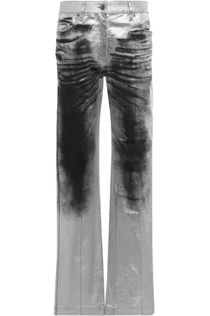 Peter Do Metallic mid-rise straight jeans