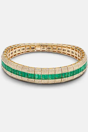 Shay Scales 18kt bracelet with diamonds and emeralds