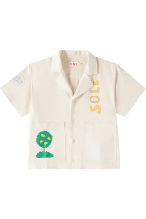Tiny Cottons Artsy Tree cotton twill shirt