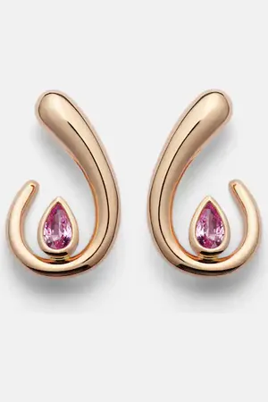 Shay 18kt rose earrings with sapphires