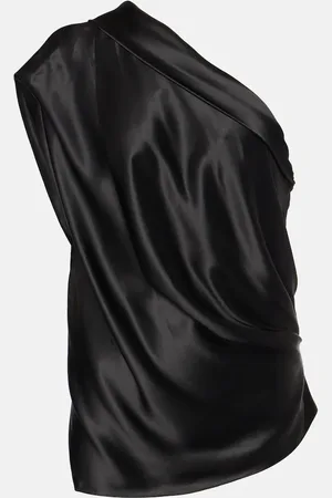 The Sei Asymmetric silk top