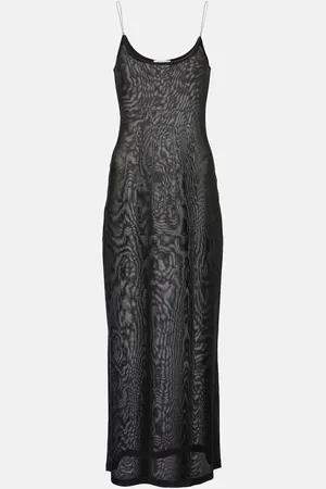 Alaïa AlaÃ¯a Sheer knitted midi dress