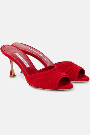 Manolo Blahnik Pirua 70 suede mules