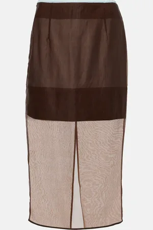 JACQUES WEI Chiffon midi skirt