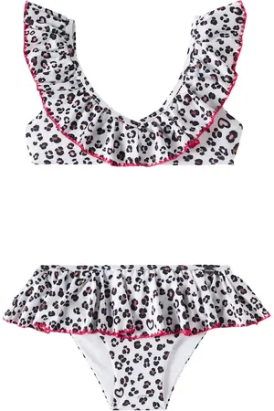 MONNALISA Ruffled leopard-print bikini
