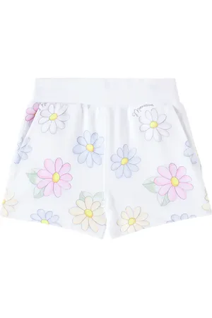 MONNALISA Floral cotton-blend jersey shorts