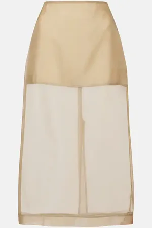 The Frankie Shop Peri silk-blend midi skirt