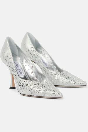 Jimmy Choo Ziri 90 embellished suede pumps