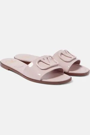 VALENTINO GARAVANI VLogo patent leather slides