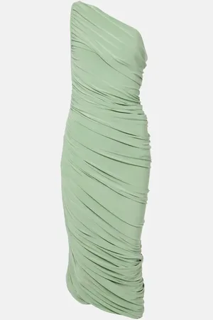 Norma Kamali Diana one-shoulder jersey maxi dress