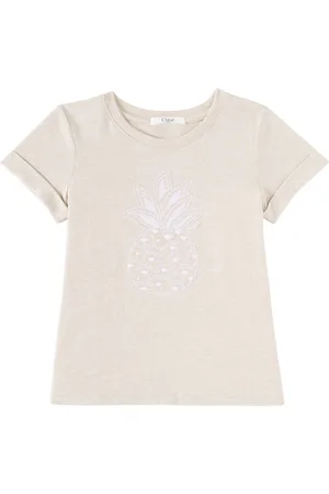 Chloé ChloÃ© Kids Embroidered cotton jersey T-shirt