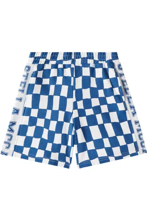 Stella McCartney Logo checked cotton jersey shorts