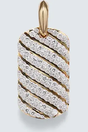 David Yurman Sculpted Cable 18kt pendant with diamonds