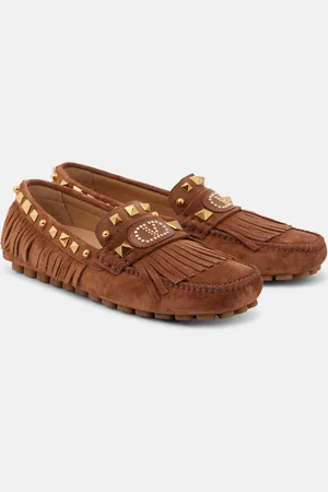 VALENTINO GARAVANI Plaster Caster VLogo suede driving shoes