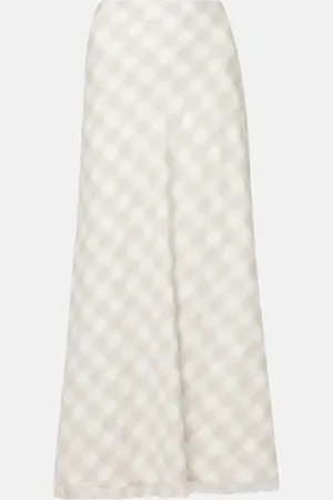 Simkhai Noelle checked maxi skirt