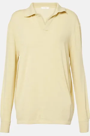 The Row Jovani silk polo sweater