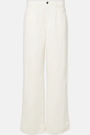 The Row Eglitta mid-rise linen straight jeans