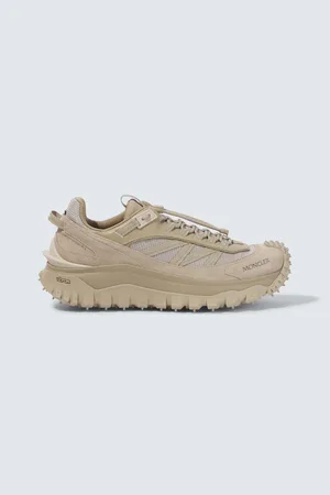 Moncler Trailgrip leather and suede sneakers