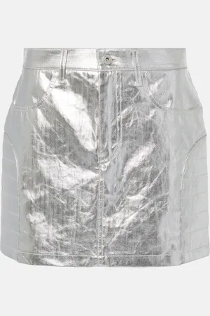 JUNYA WATANABE Metallic-effect cotton miniskirt