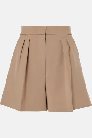 Max Mara Giugno high-rise wool-blend shorts