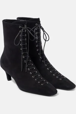 Totême Suede lace-up ankle boots