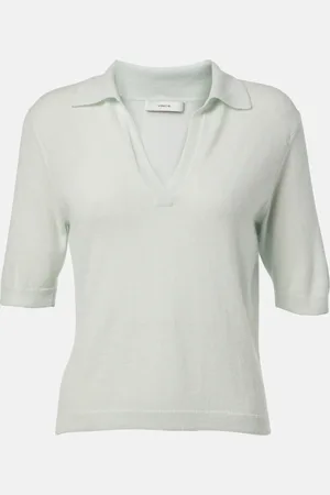 Vince Cashmere and silk polo shirt