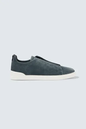 Ermenegildo Zegna Triple Stitch suede slip-on sneakers