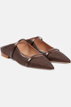 MALONE SOULIERS Maureen leather-trimmed mules